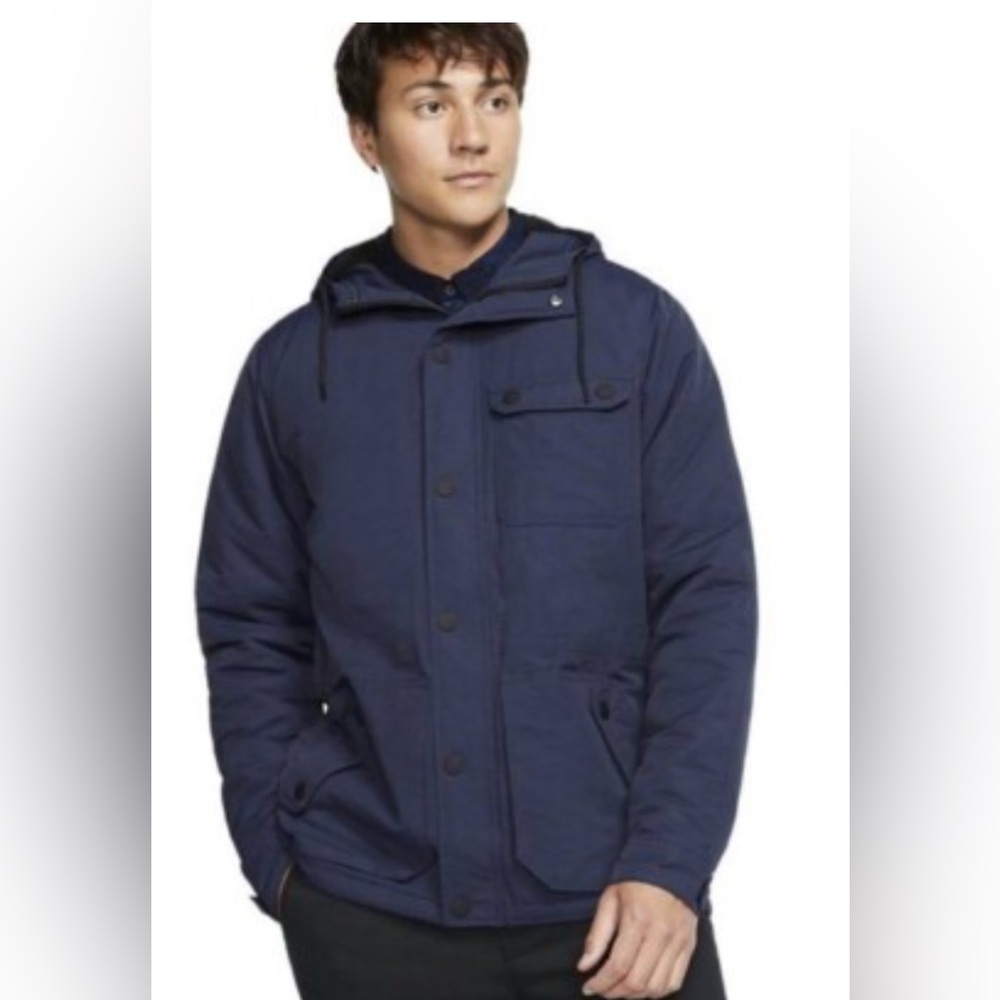 Men's Hurley Slammer Hooded Jacket in Navy